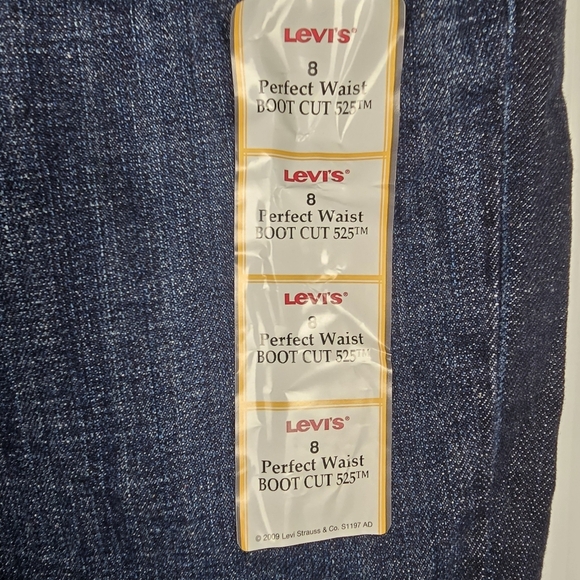 NWT Levis Jeans Womens Blue 525 Perfect Waist Bootcut Elastic Waist Stretch 8M - Picture 11 of 13